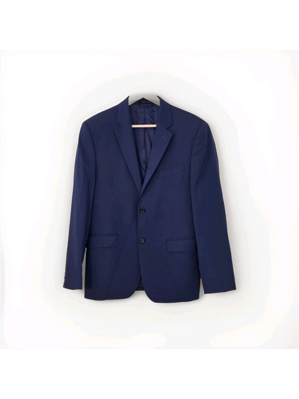 Lauren Ralph Lauren Slim Fit Wool Blazer Mens 38S Navy 2B 2V Lined Edgy Business